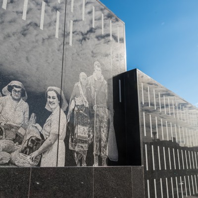 Carved Black Granite - ANZAC Centenary Memorial Walk | Commercial Ceramics & Stone - Commercial Building Projects